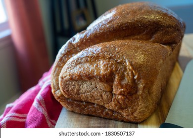 Homemade Honey Wheat Bread With A Honey Glaze