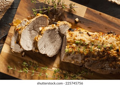 Homemade Hot Pork Tenderloin with Herbs and Spices - Shutterstock ID 225745756
