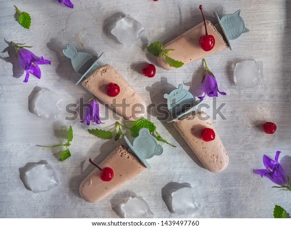 Homemade Ice Cream Fruit Cream On Stock Photo Edit Now 1439497760