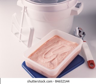 Homemade Ice Cream Made In An Ice Cream Maker