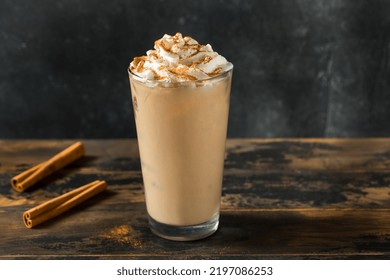 Homemade Iced Pumpkin Spiced Latte with Whipped Cream - Powered by Shutterstock