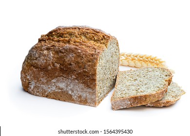 Homemade  Irish Soda Bread Isolated On White 