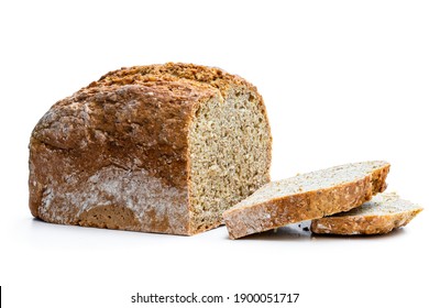 Homemade  Irish Soda Bread Isolated On White 