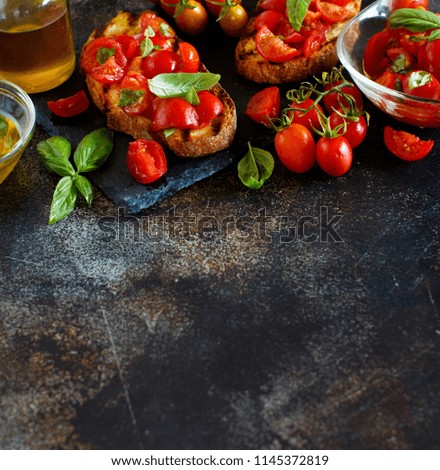 Similar – Image, Stock Photo Homemade Italian Bruschetta Appetizer