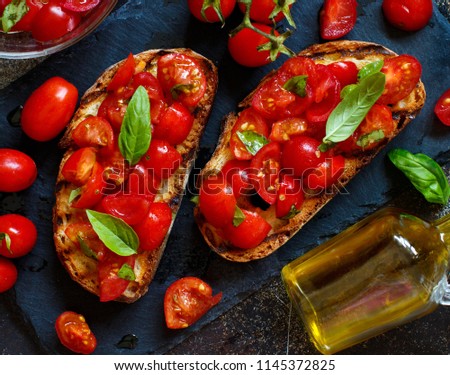 Similar – Hausgemachte italienische Bruschetta