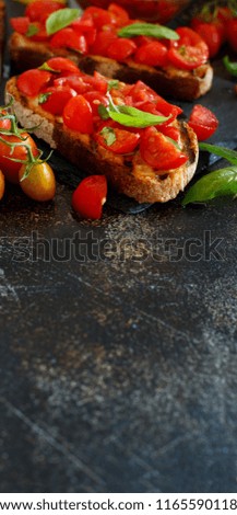 Hausgemachte italienische Bruschetta A