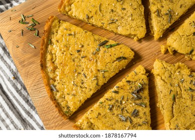 Homemade Italian Chickpea Socca Flatbread With Rosemary And Olive Oil