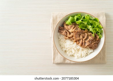 Homemade Japanese Pork Donburi Rice Bowl