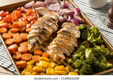 Homemade Keto Sheet Pan Chicken With Rainbow Vegetables