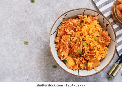 Homemade Kimchi Fried Rice, Selective Focus