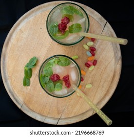 Homemade Lemonade Isolated On Black Background