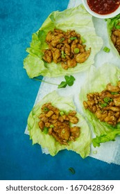 Homemade Lettuce Wraps Overhead View