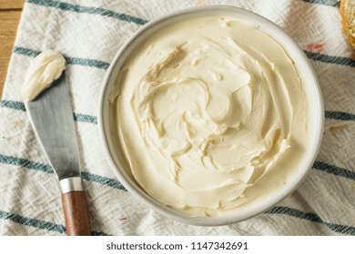 Homemade Low Fat Cream Cheese Spread In A Bowl