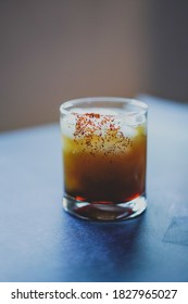 Homemade Mango Cocktail With Tajin