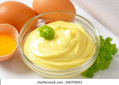 Homemade Mayonnaise With Broken Eggs