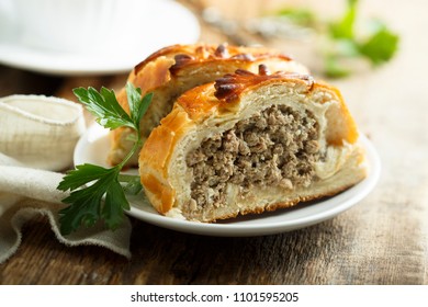 Homemade Meat And Onion Pie