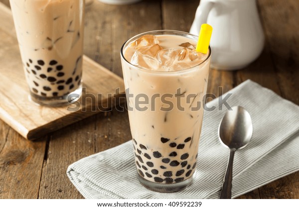 Homemade Milk Bubble\
Tea with Tapioca\
Pearls