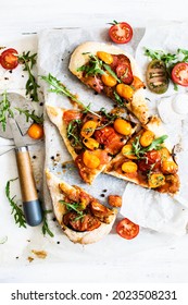 Homemade Mixed Tomatoes Flatbread Menu