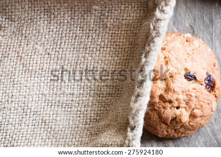 Similar – Image, Stock Photo rustic bread, wrapped in striped fabric