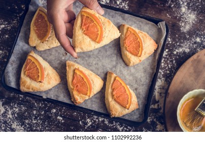 Homemade Orange Scone Photography Recipe Idea