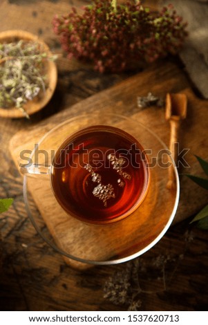 Similar – Foto Bild Tasse mit frischem Kräutertee und Honig