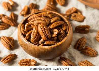 Homemade Organic Shelled Pecans in a Bowl