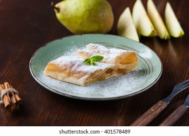 Homemade Pear Strudel With Cinnamon