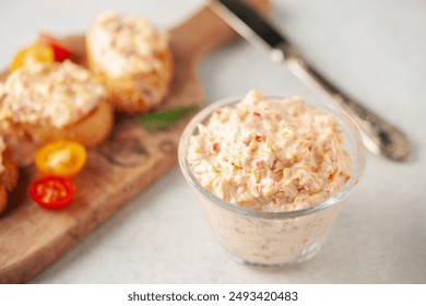 Homemade Pimento Cheese Spread Bruschetta - Powered by Shutterstock