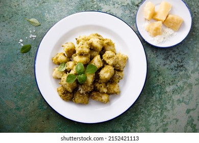 Homemade Potato Gnocchi With Pesto