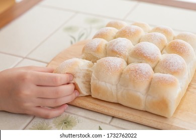 Homemade Pull Apart Bread.Tearing Bread