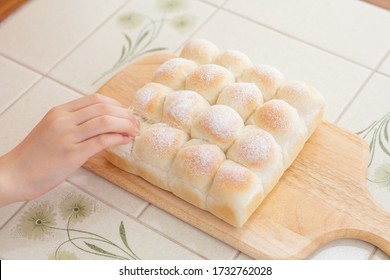 Homemade Pull Apart Bread.Tearing Bread