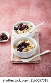 Homemade Quinoa Porridge With Cherry And Coconut