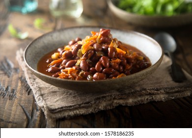 Homemade Red Bean Chili In The Bowl