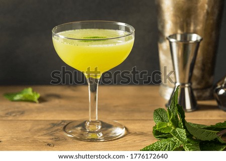 Homemade Refreshing Southside Mint Cocktail with Gin and Lime
