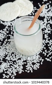 Homemade Rice Water - Natural Toner For Skin And Hair Care. DIY Cosmetics.
