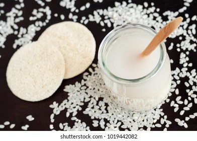 Homemade Rice Water - Natural Toner For Skin And Hair Care. DIY Cosmetics. 