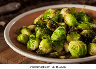 Homemade Roasted Brussel Sprouts with Salt and Pepper - Shutterstock ID 334603289