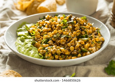 Homemade Roasted Street Corn Salad Dip With Chips