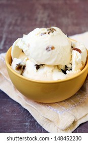 Homemade Rum Raisin Ice Cream