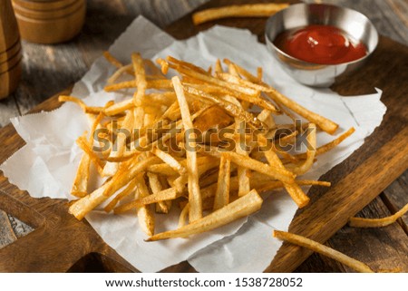 Homemade Shoestring French Fries with Sea Salt