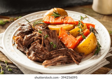 Homemade Slow Cooker Pot Roast With Carrots And Potatoes