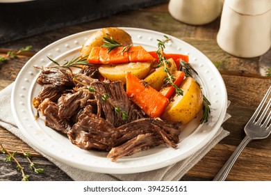 Homemade Slow Cooker Pot Roast With Carrots And Potatoes