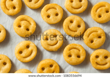 Homemade Smiley Face French Fries with Ketchup
