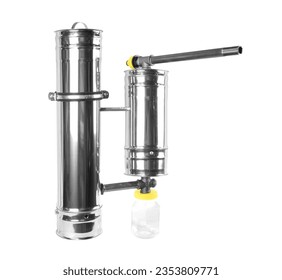 Homemade smoke generator for smoking meat and fish. On a white background. - Powered by Shutterstock