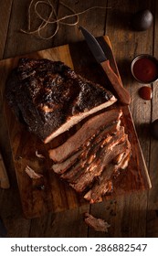 Homemade Smoked Barbecue Beef Brisket with Sauce
