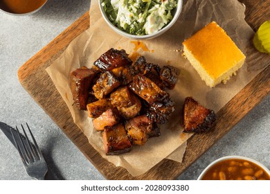 Homemade Smoked Burnt Ends BBQ with Sauce