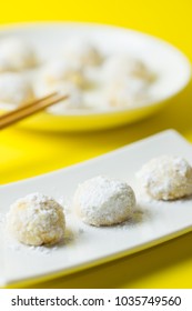 Homemade Snow Ball Cookies Ready To Serve