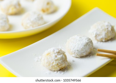 Homemade Snow Ball Cookies Ready To Serve