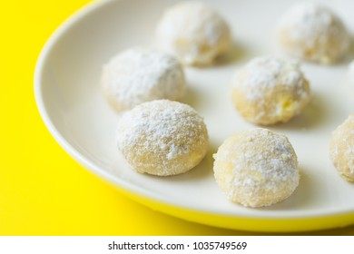 Homemade Snow Ball Cookies Ready To Serve