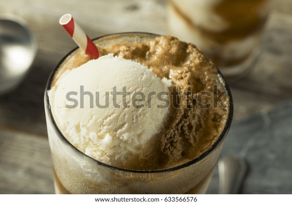 Homemade Soda
Black Cow Ice Cream Float with a
Straw